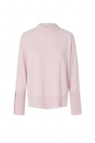 PESERICO_ROUND_COLLAR_SWEATER_WITH_METALLIC_DETAIL_AT_CUFFS_MARIONA_FASHION_CLOTHING_WOMAN_SHOP_ONLINE_S99729F12K