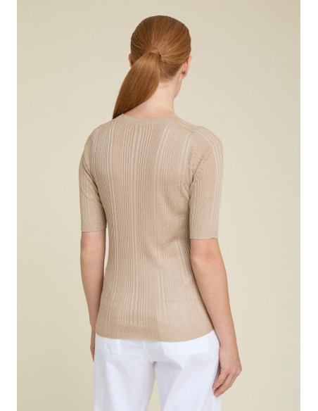 PESERICO_RIBBED_SWEATER_WITH_SHORT_SLEEVES_MARIONA_FASHION_CLOTHING_WOMAN_SHOP_ONLINE_S99323F18