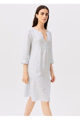 ROSSO35_LINEN_DRESS_WITH_FRILLS_AND_GATHERINGS_MARIONA_FASHION_CLOTHING_WOMAN_SHOP_ONLINE_N1504V