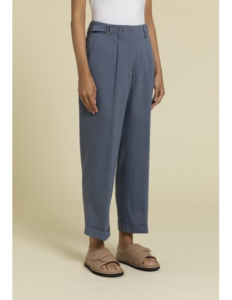 PESERICO_WIDE_LEG_TROUSERS_WITH_PLEATS_AND_BUCKLES_AT_WAIST_MARIONA_FASHION_CLOTHING_WOMAN_SHOP_ONLINE_M04831